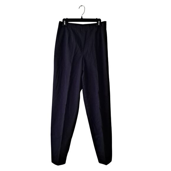 Talbots Pants - Talbots Wrinkle Resistant Cotton Pants Pull On Tapered Ankle Black Women Sz 10L